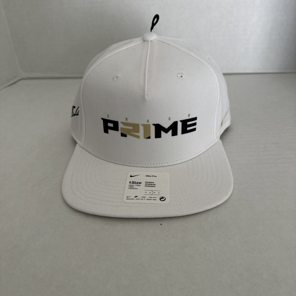 Nike Coach Prime Pro Flatbill Snapback Hat White Colorado Buffaloes